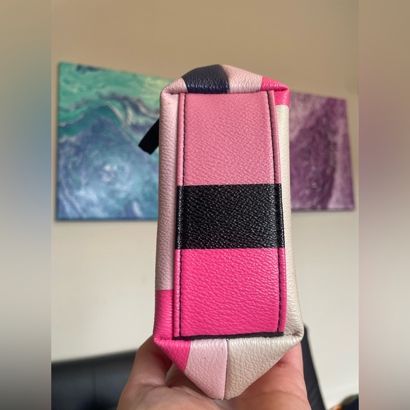 Kate Spade ♠️ Colour Block Zip Up Pouch Bag - Picture 6 of 8